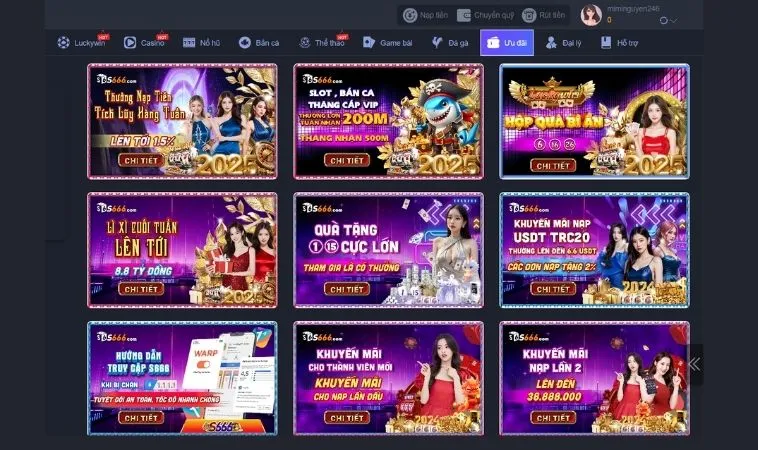 Các chương trình khuyến mãi S666 hấp dẫn tặng hội viên